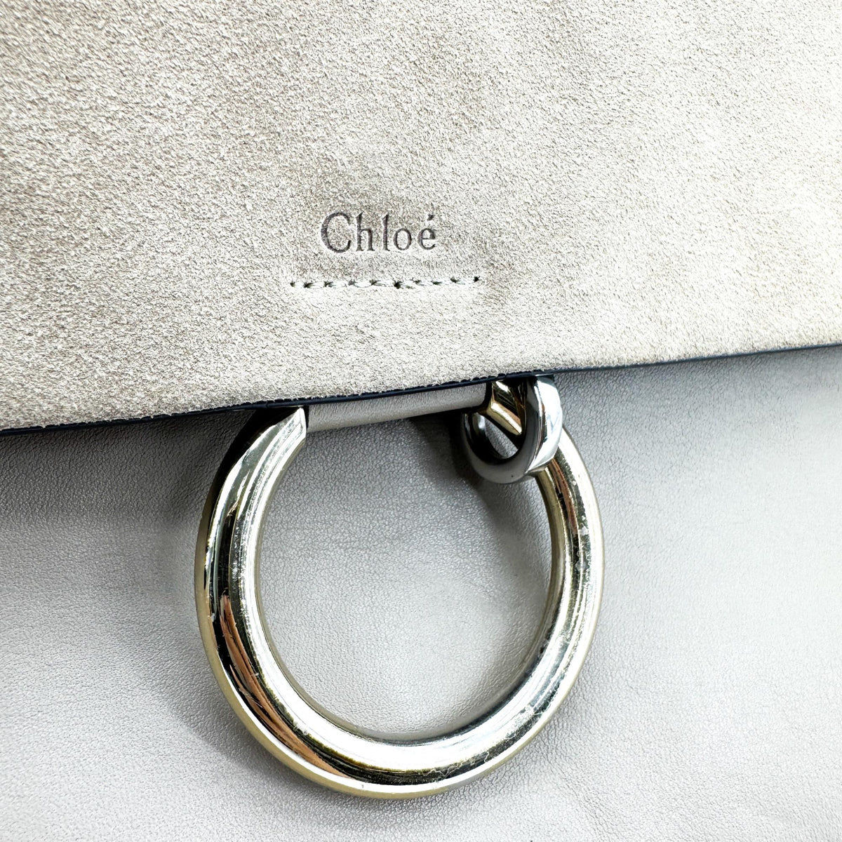 Chloe Faye Leather And Suede Brown Suede Shoulder Bag Bag (Pre-Owned)
