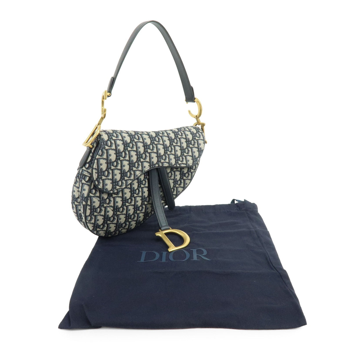 Christian Dior Saddle Oblique Canvas Multicolour Canvas Handbag (Pre-Owned)