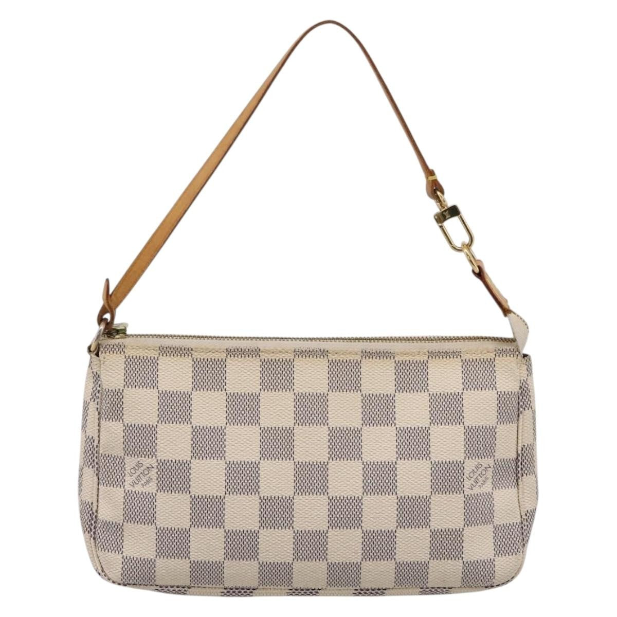 Louis Vuitton Pochette Accessoires Nm Damier White Canvas Clutche & Pouche Bag (Pre-Owned)