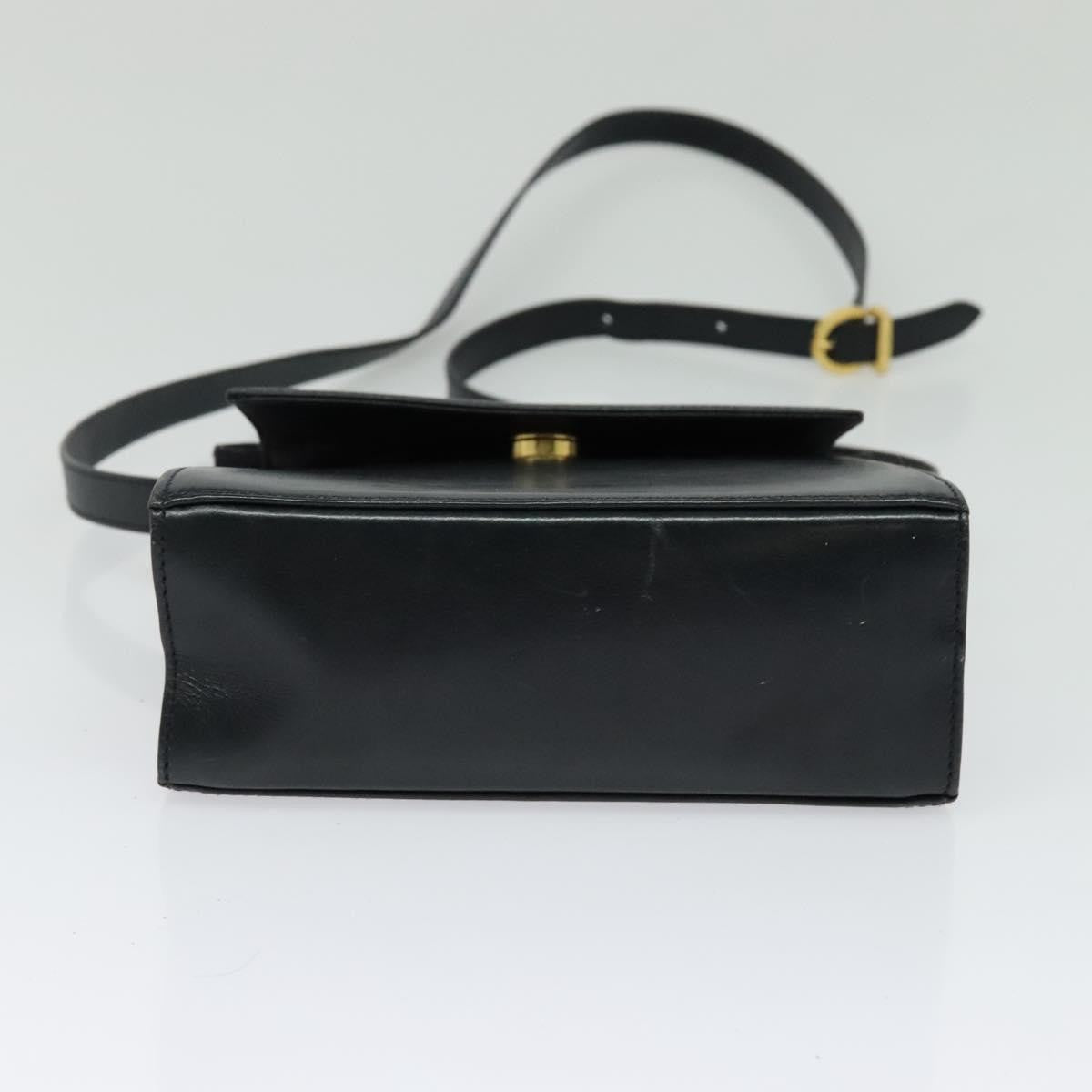 Salvatore Ferragamo Vintage Leather Navy Leather Handbag (Pre-Owned)