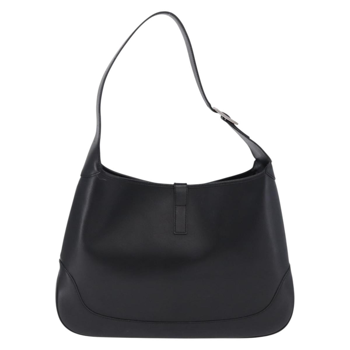 Gucci Jackie O Bouvier Hobo Leather Black Leather Shoulder Bag Bag (Pre-Owned)