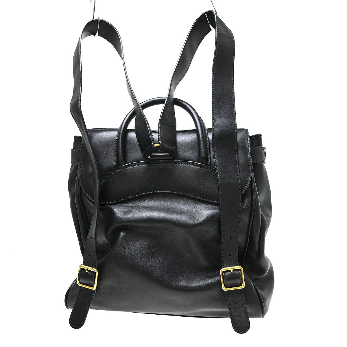 Gucci Backpack Leather Black Leather Backpack Bag (Pre-Owned)