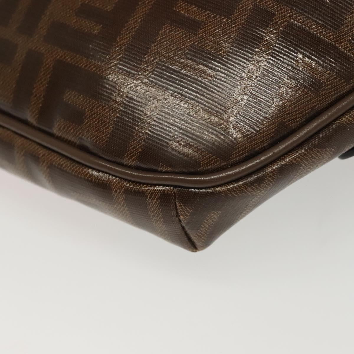Fendi Mania Logo Waist Zucca Coated Canvas Brown Canvas Clutche & Pouche Bag (Pre-Owned)