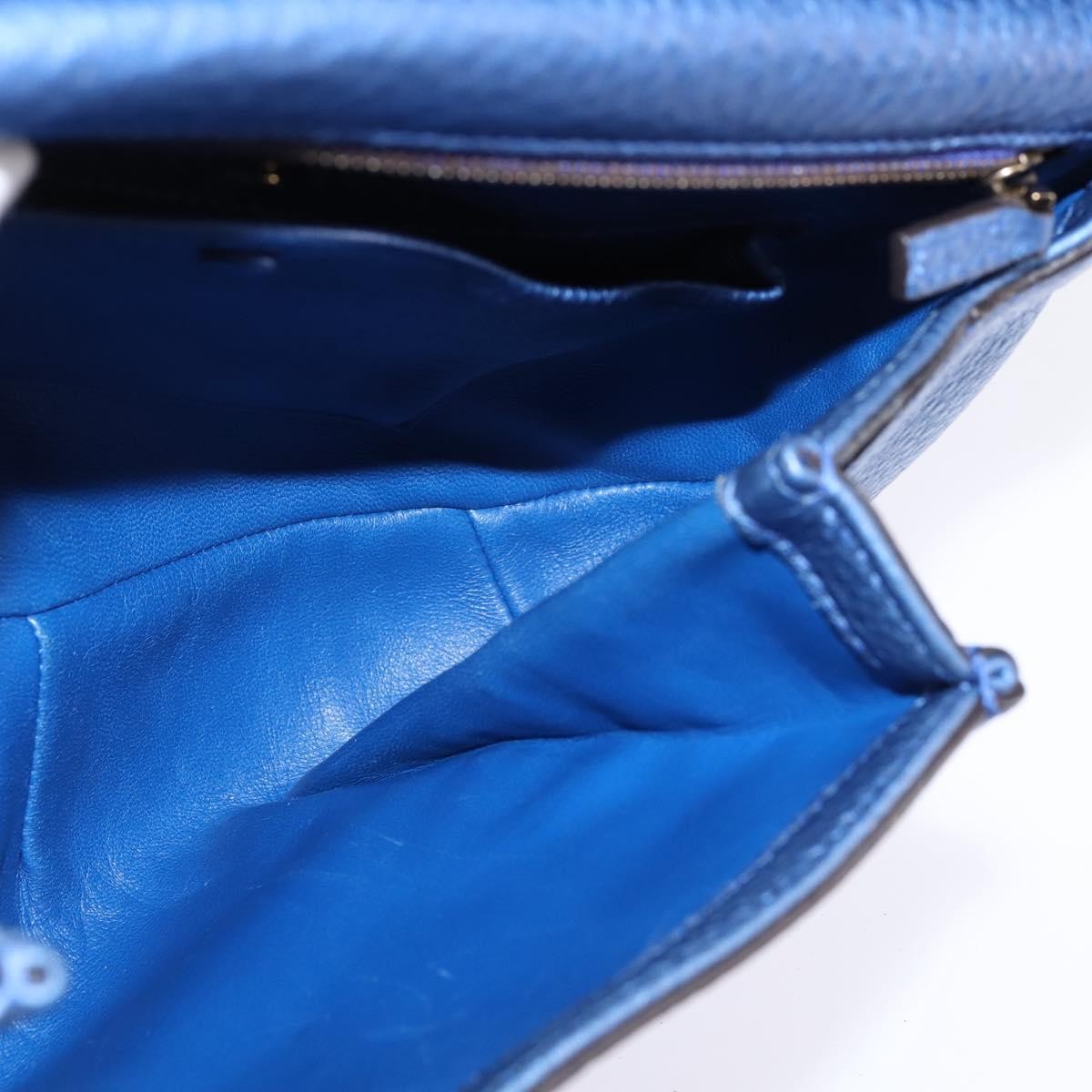 Gucci Nouveau Fringe Leather Blue Leather Shoulder Bag Bag (Pre-Owned)
