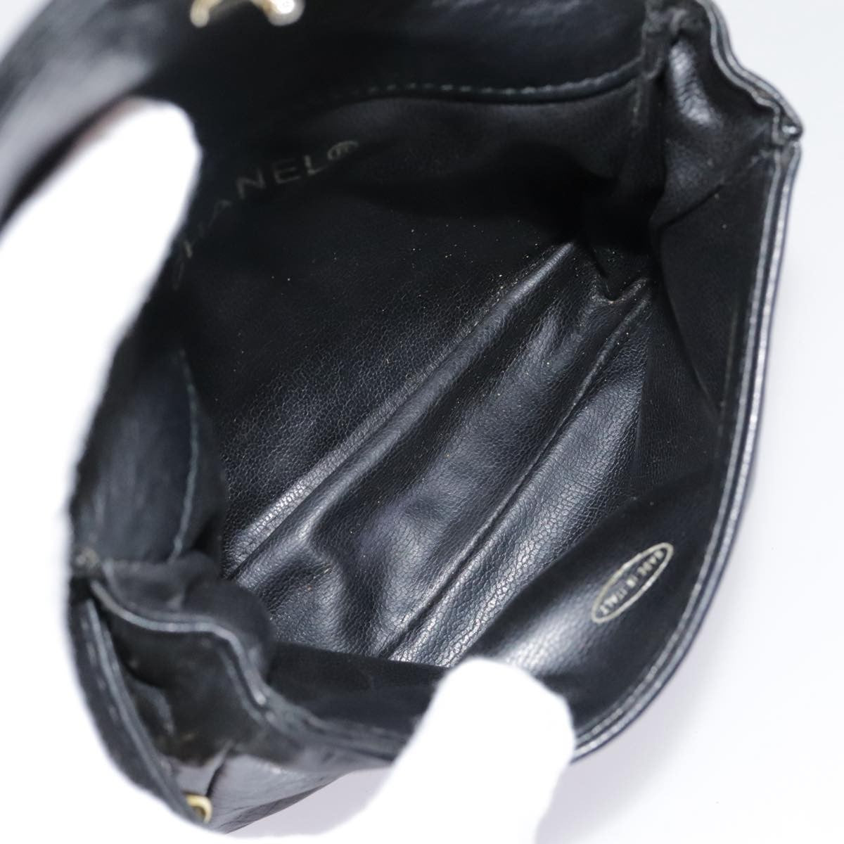 Chanel Chain Envelope Belt Quilted Calfskin Black Leather Clutche & Pouche Bag (Pre-Owned)