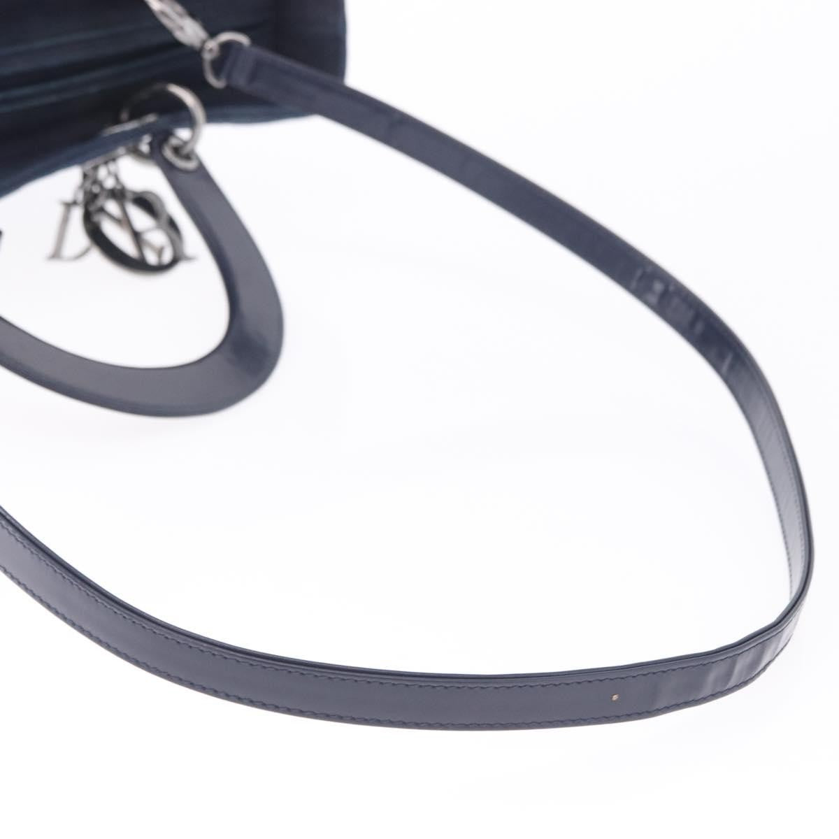 Christian Dior Lady Dior Denim Blue Denim_Jeans Handbag (Pre-Owned)