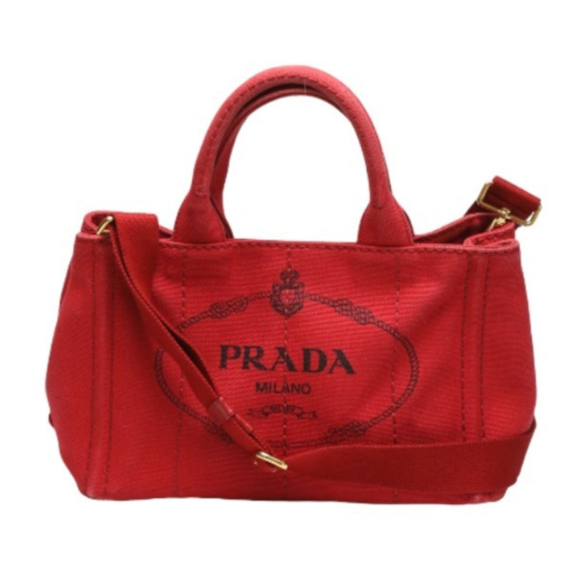 Prada Canapa Red Denim - Jeans Tote Bag (Pre-Owned)