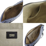 Fendi Zucca Navy Denim - Jeans Shopper Bag (Pre-Owned)
