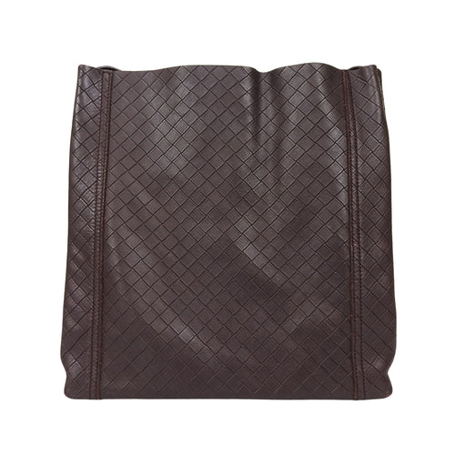 Bottega Veneta Intrecciato Brown Leather Shopper Bag (Pre-Owned)