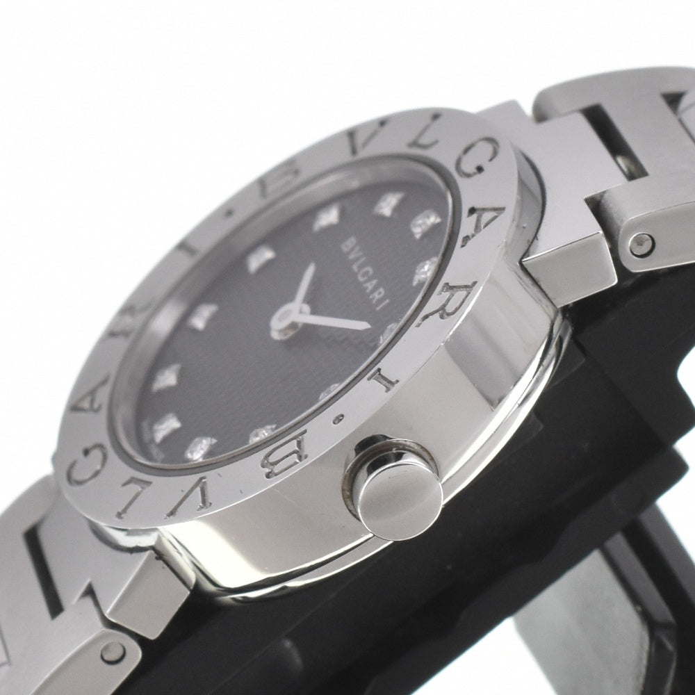 Bvlgari Bvlgari Bvlgari Quartz Stainless Steel With Diamond Markers Watch (Pre-Owned)