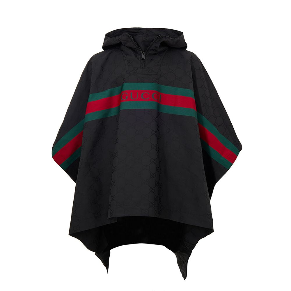 Gucci Black Polyester Trench Men's Coat