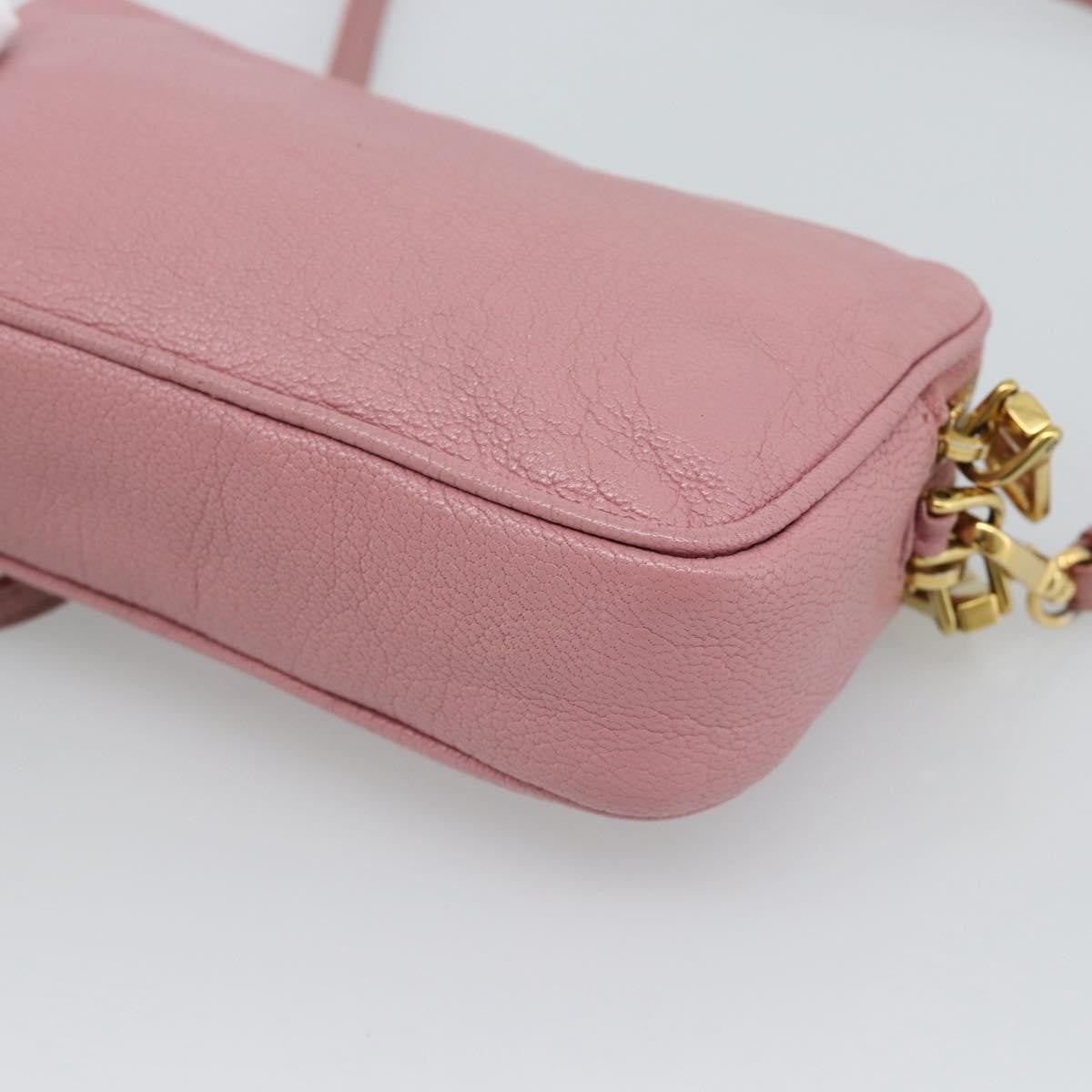 Miu Miu Vintage Leather Pink Leather Handbag (Pre-Owned)