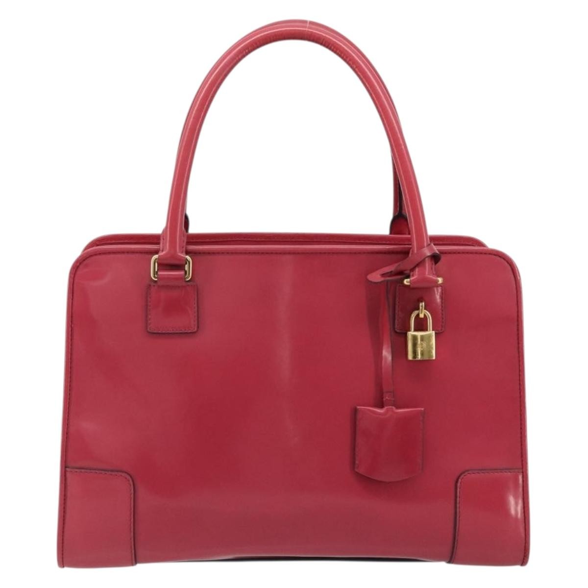 Loewe Amazona Patent Pink Patent_Leather Handbag (Pre-Owned)