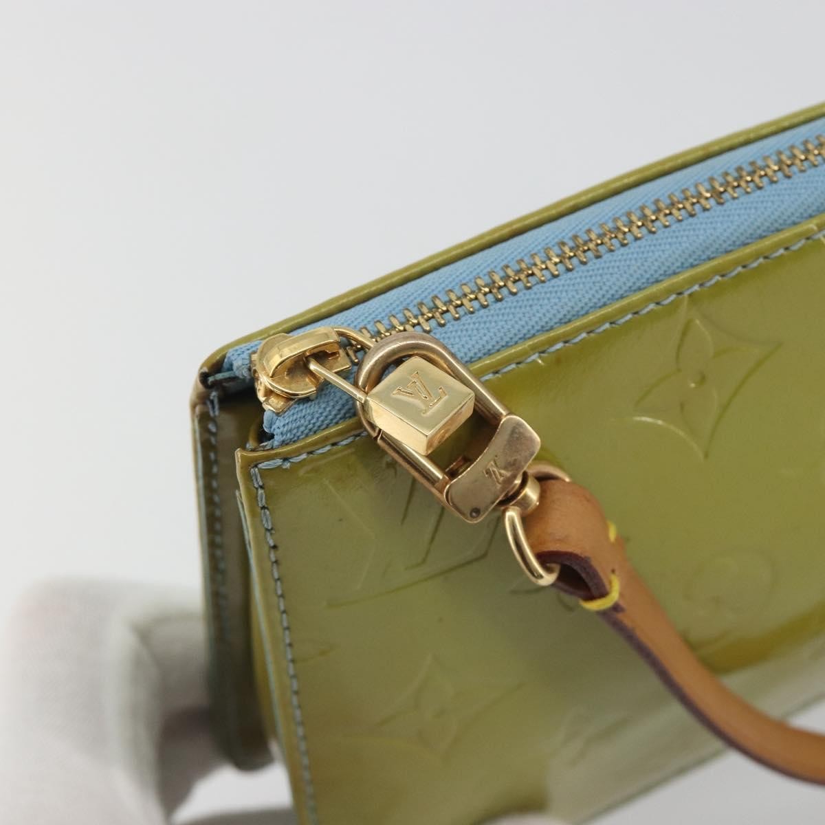 Louis Vuitton Lexington Pochette Monogram Vernis Green Patent_Leather Clutche & Pouche Bag (Pre-Owned)