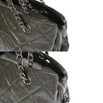 Chanel Grand Shopping Silver Leather Shoulder Bag (Pre-Owned)