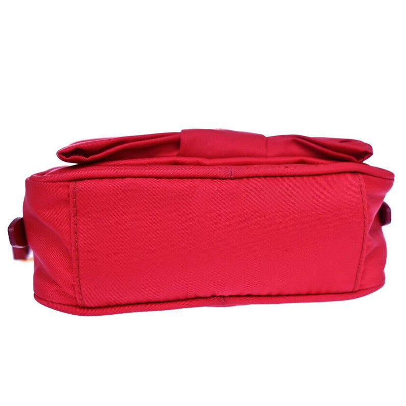 Prada Tessuto Red Synthetic Shoulder Bag (Pre-Owned)
