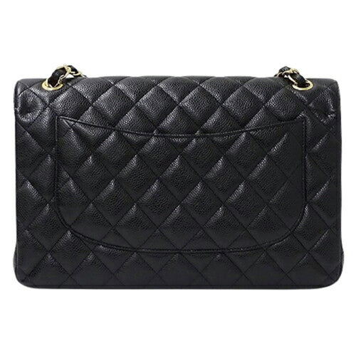 Chanel Classic Flap Black Leather Shopper Bag (Pre-Owned)
