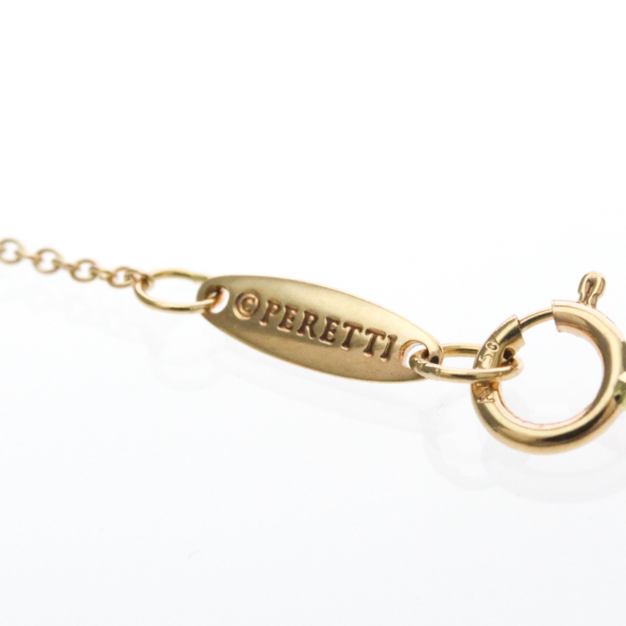 Tiffany & Co. Elsa Peretti Open Heart Pendant 18K Rose Gold Pink Pink_Gold Necklace Jewelry (Pre-Owned)