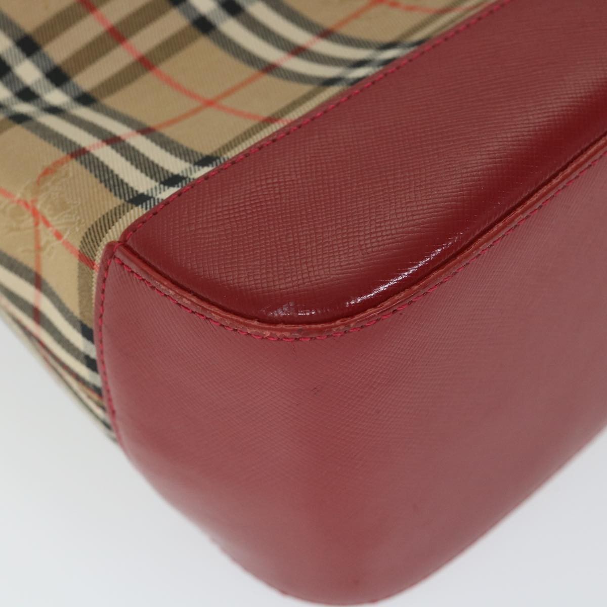 Burberry Nova Check Leather And Nylon Beige Nylon Handbag (Pre-Owned)