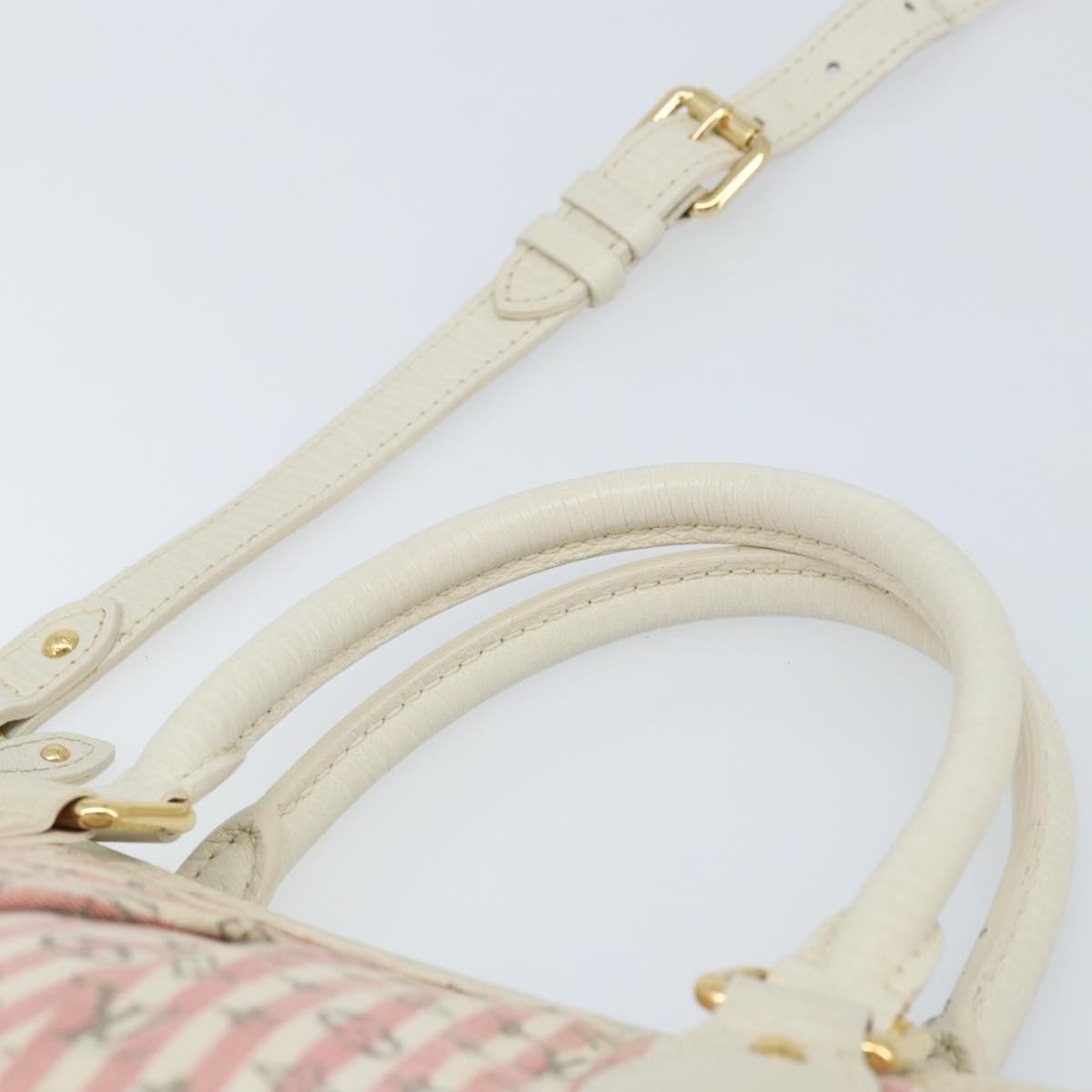 Louis Vuitton Marina Mini Lin Croisette Pink Canvas Handbag (Pre-Owned)