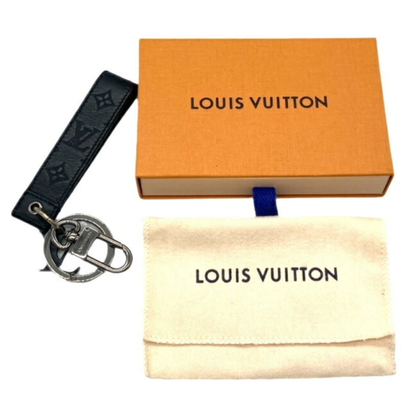 Louis Vuitton Bijoux De Sac Chaîne Et Porte Clés Black Leather Wallet Jewelry (Pre-Owned)
