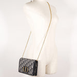 Dior 30 Montaigne Navy Canvas Shoulder Bag (Pre-Owned)
