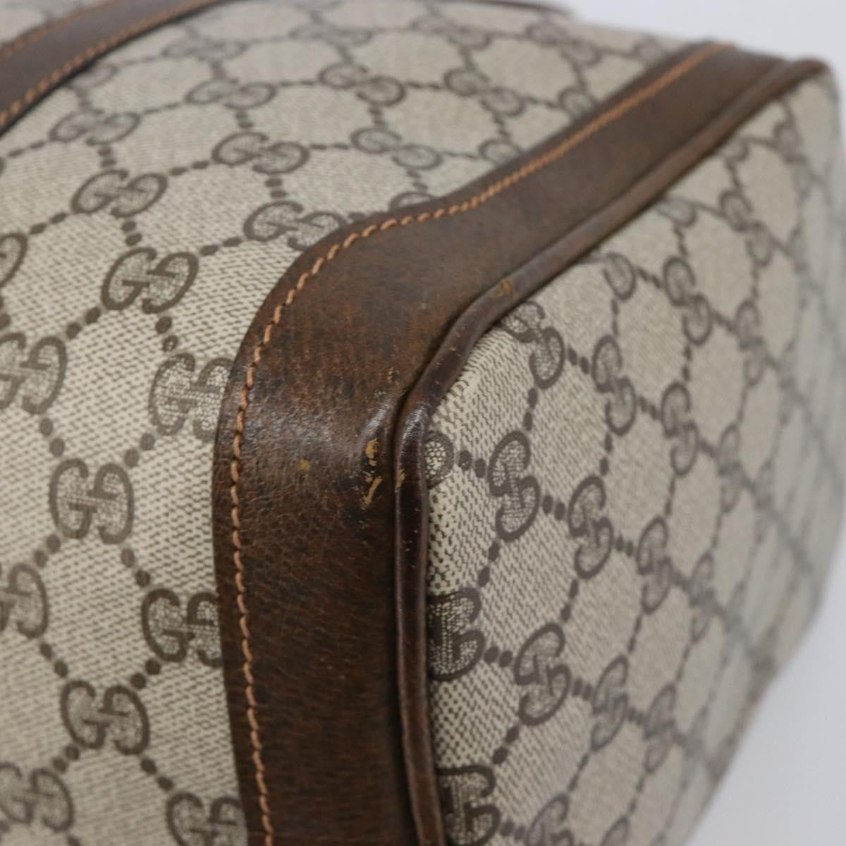 Gucci Gg Supreme Gg Canvas Beige Pvc Handbag (Pre-Owned)