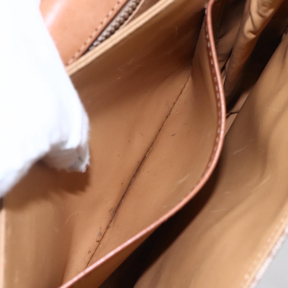 Celine Vintage Macadam Canvas And Leather Beige Canvas Shoulder Bag Bag (Pre-Owned)