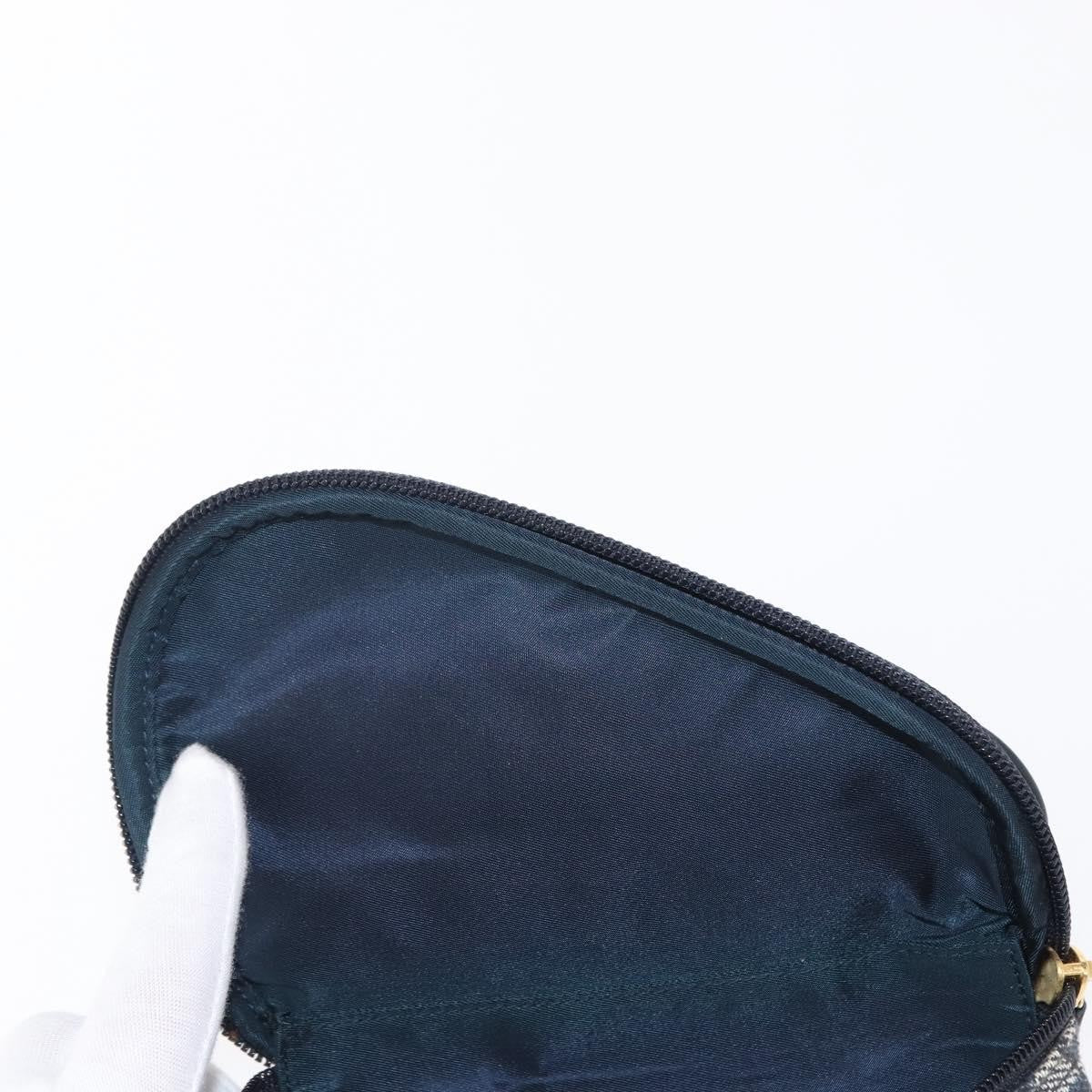 Christian Dior Saddle Zip Diorissimo Canvas Blue Canvas Clutche & Pouche Bag (Pre-Owned)