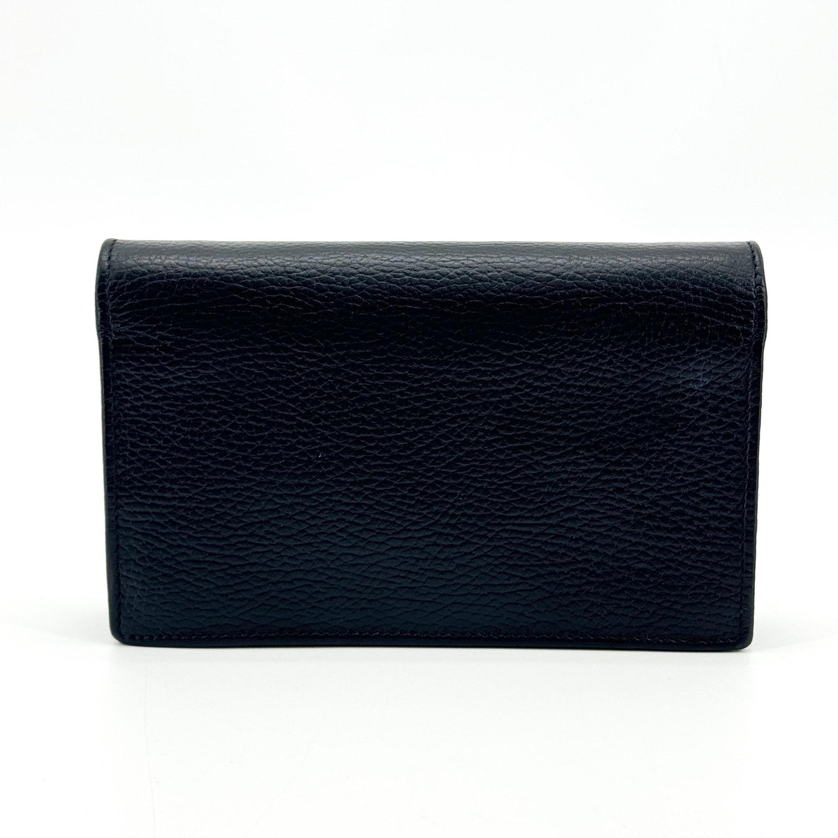 Gucci Interlocking Wallet On Chain Leather Black Leather Shoulder Bag Bag (Pre-Owned)