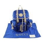 Gucci Blue Leather Backpack Bag (Pre-Owned)
