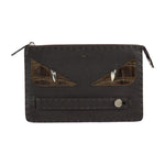 Fendi Selleria Brown Leather Clutch Bag (Pre-Owned)
