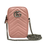 Gucci Gg Marmont Pink Leather Shopper Bag (Pre-Owned)