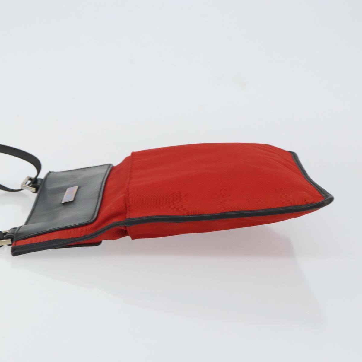 Gucci Front Pocket Messenger Nylon Red Nylon Shoulder Bag Bag (Pre-Owned)