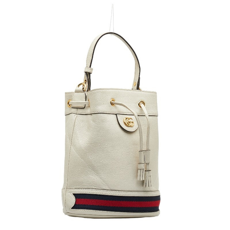 Gucci Ophidia White Leather Shoulder Bag (Pre-Owned)