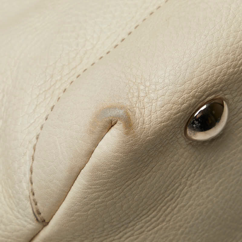 Gucci White Leather Tote Bag (Pre-Owned)