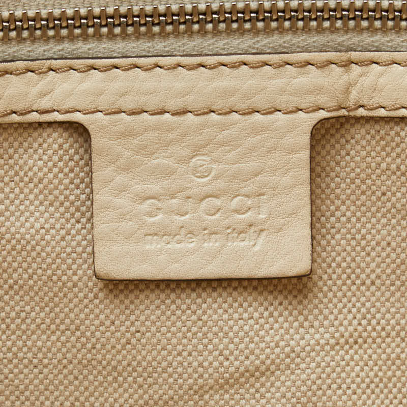 Gucci White Leather Tote Bag (Pre-Owned)