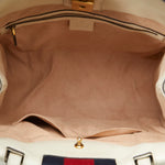 Gucci Butterfly White Leather Tote Bag (Pre-Owned)