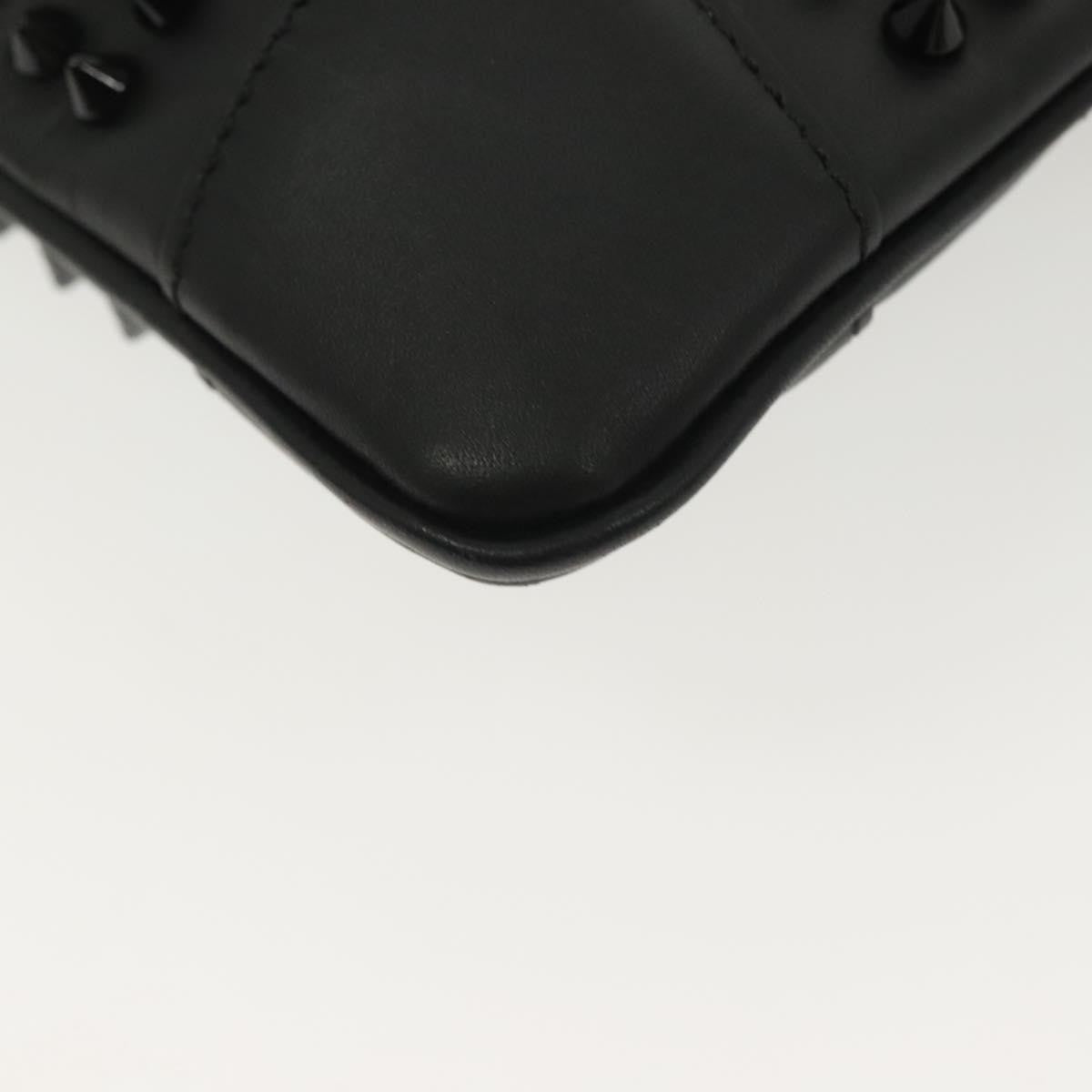 Christian Louboutin Loubiclutch Spiked Leather Black Leather Shoulder Bag Bag (Pre-Owned)