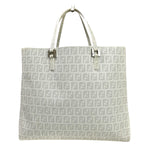 Fendi Zucchino White Canvas Handbag (Pre-Owned)