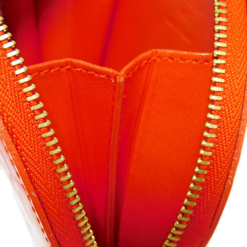 Louis Vuitton Porte Monnaie Rond Orange Patent Leather Wallet  (Pre-Owned)
