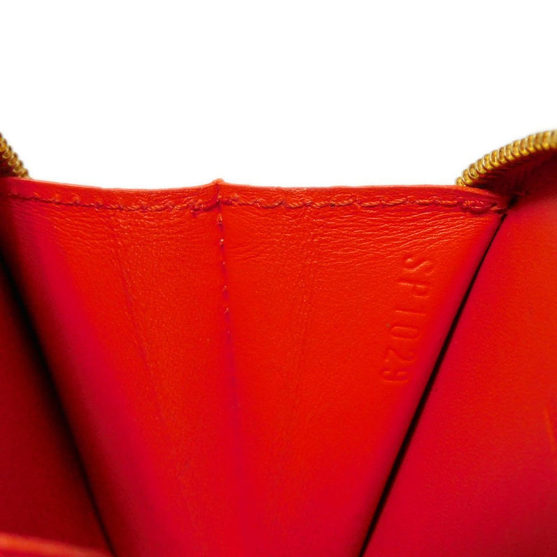 Louis Vuitton Porte Monnaie Rond Orange Patent Leather Wallet  (Pre-Owned)