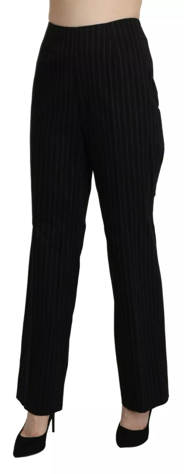BENCIVENGA Black High Waist Straight Dress Trouser Women's Pants