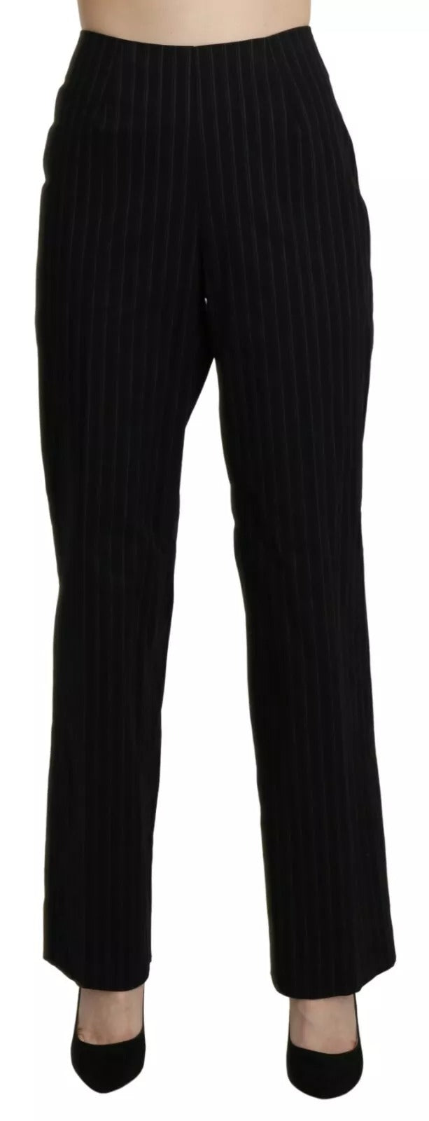 BENCIVENGA Black High Waist Straight Dress Trouser Women's Pants