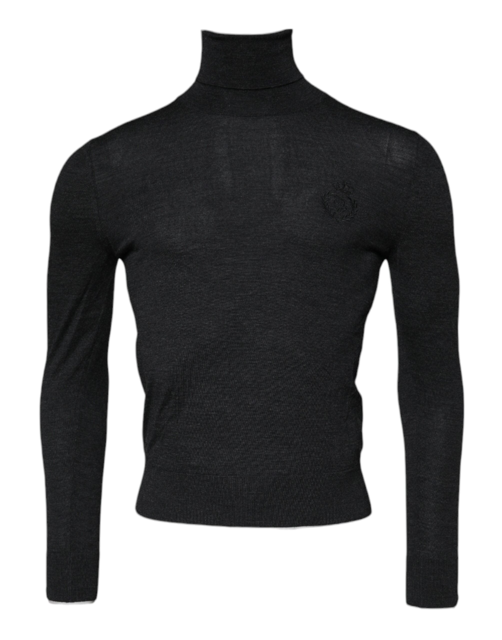 Dolce & Gabbana Black Wool Turtle Neck Men Pullover Men's Sweater