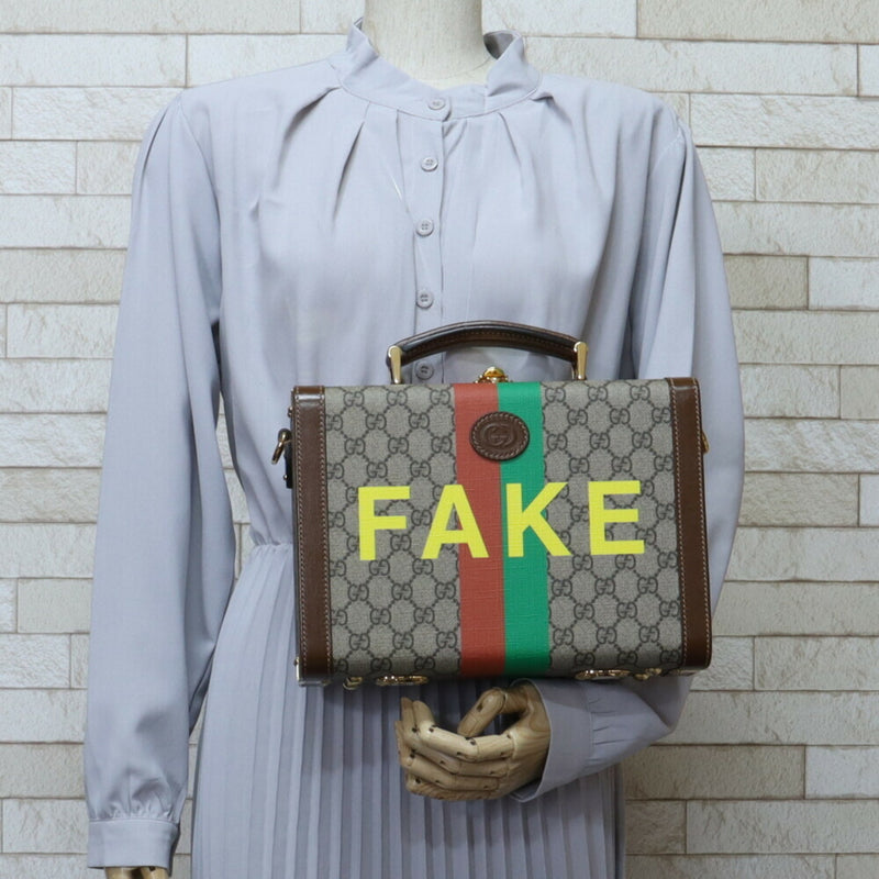 Gucci -- Beige Canvas Handbag (Pre-Owned)