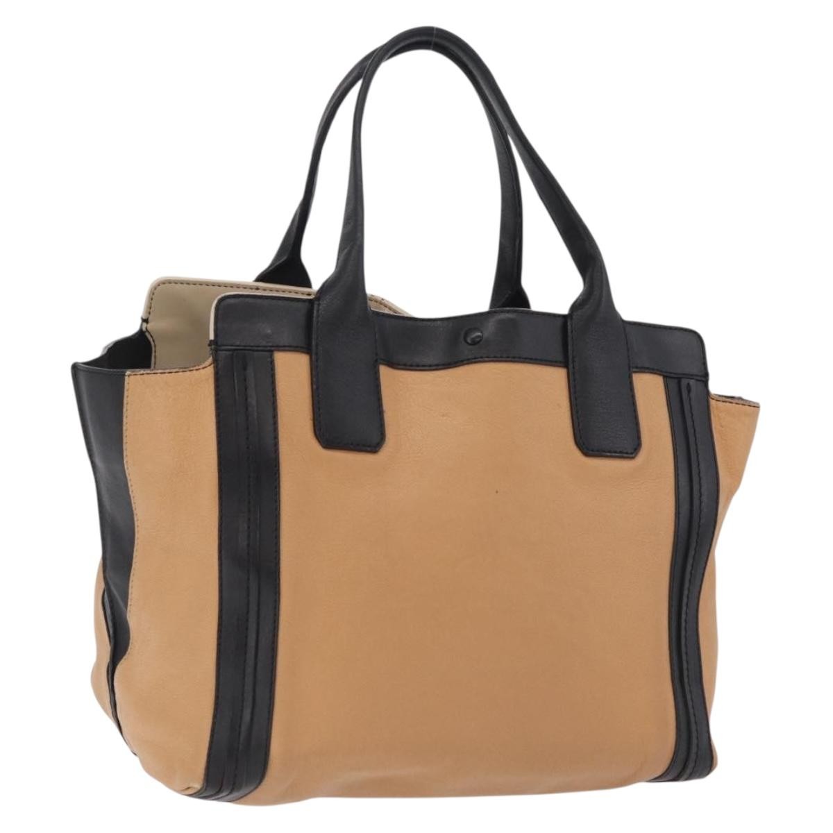 Chloe Alison East West Leather Beige Leather Tote Bag Bag (Pre-Owned)