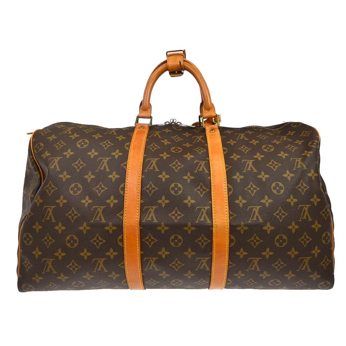 Louis Vuitton Keepall Canvas Brown Canvas Travel Bag Bag (Pre-Owned)