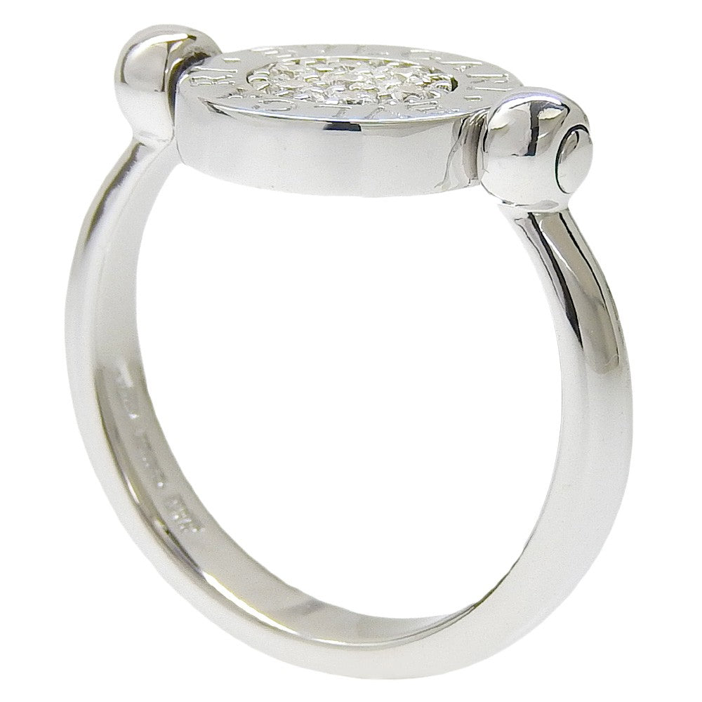 Bvlgari Bvlgari Bvlgari Flip 18K White Gold With Diamonds And Onyx Silver White_Gold Ring Jewelry (Pre-Owned)