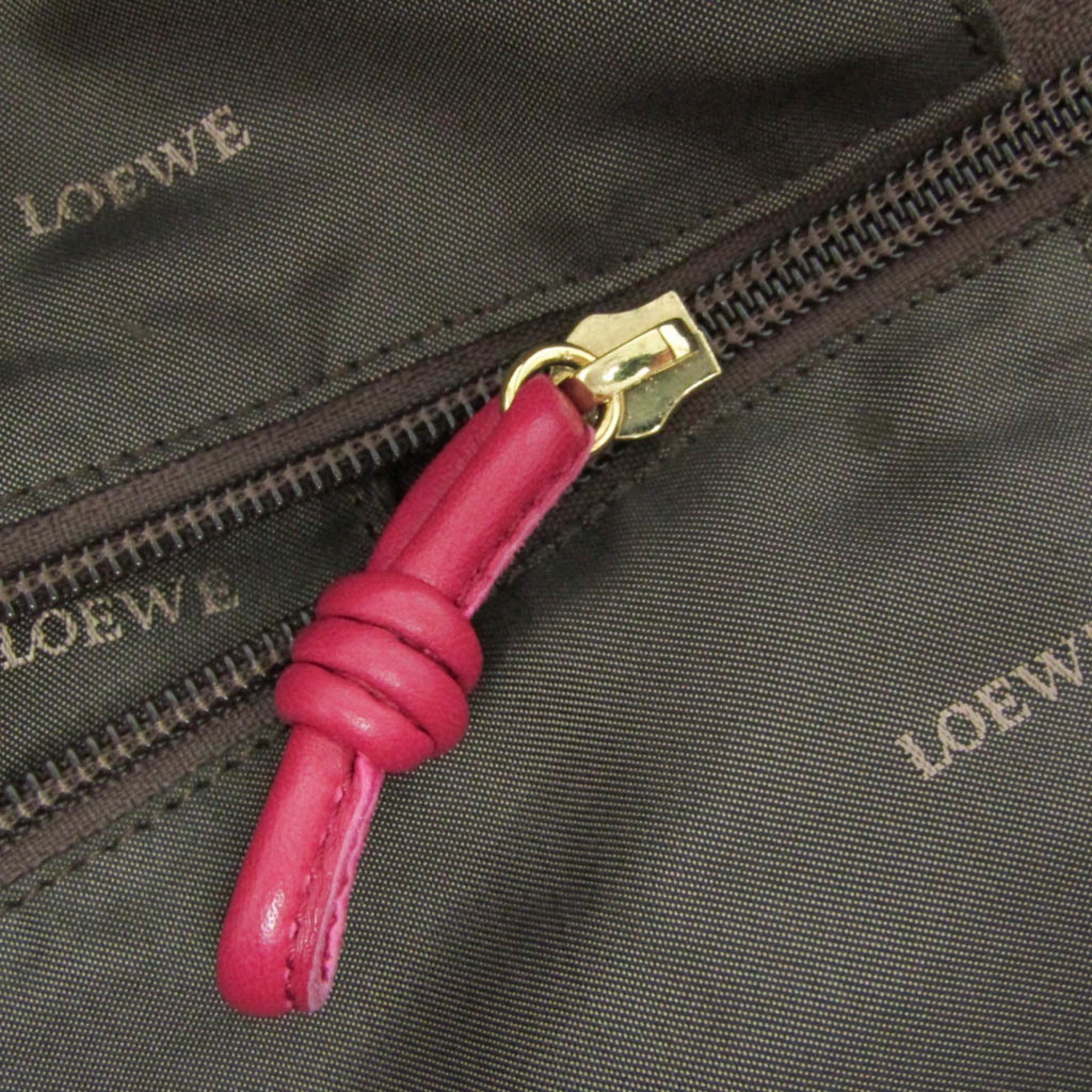 Loewe Anagram Logo Nappa Aire Hand Leather Pink Leather Handbag (Pre-Owned)